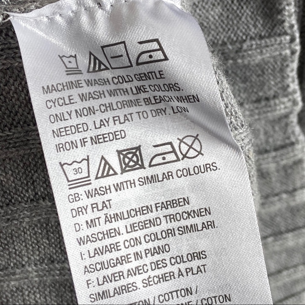 Du Jour Bell Sleeve Cardigan Sweater gray buttons - Picture 8 of 8